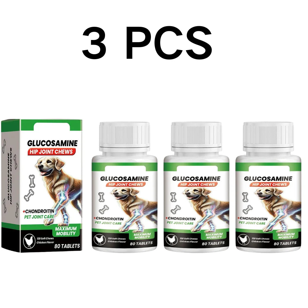 80 Tablets Nutritional Supplement Dog Joint Care Tablets for Mobility Support Nutritional Supplement for Pets