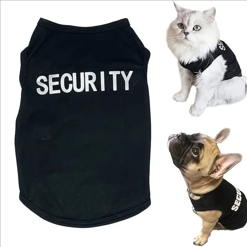 Security Clothing for Dogs Summer Pet Clothes Vest for Small Dogs Chihuahua Yorkshire Puppy Cats Low Price Pets T-shirt Costume