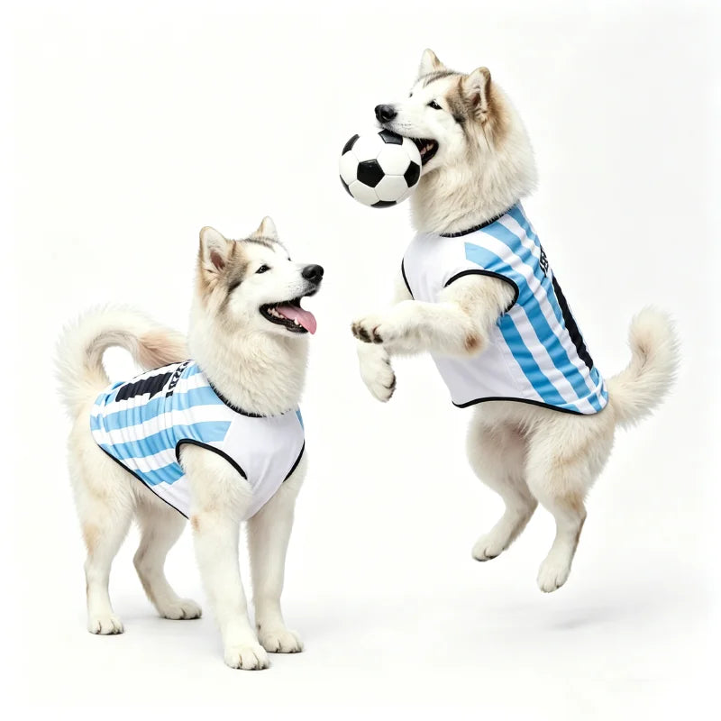 2026 Soccer Cat Dog Football Breathable Mesh Jersey Dog Jersey Thin Cool Summer Pet Clothes T Shirt Puppy Soft Quick Dry Vest