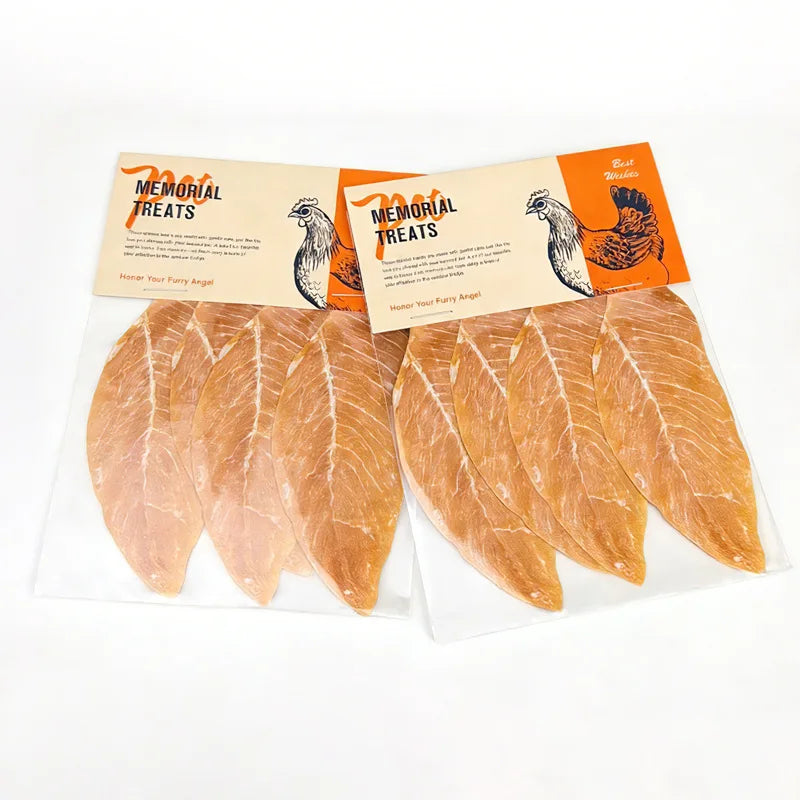 4Pcs Sliced Meat Texture Paper Food Pet Memorial Fake Dogfood for Cats  and Dogs Pet Loss Memorials Chicken Breast Pets Caskets