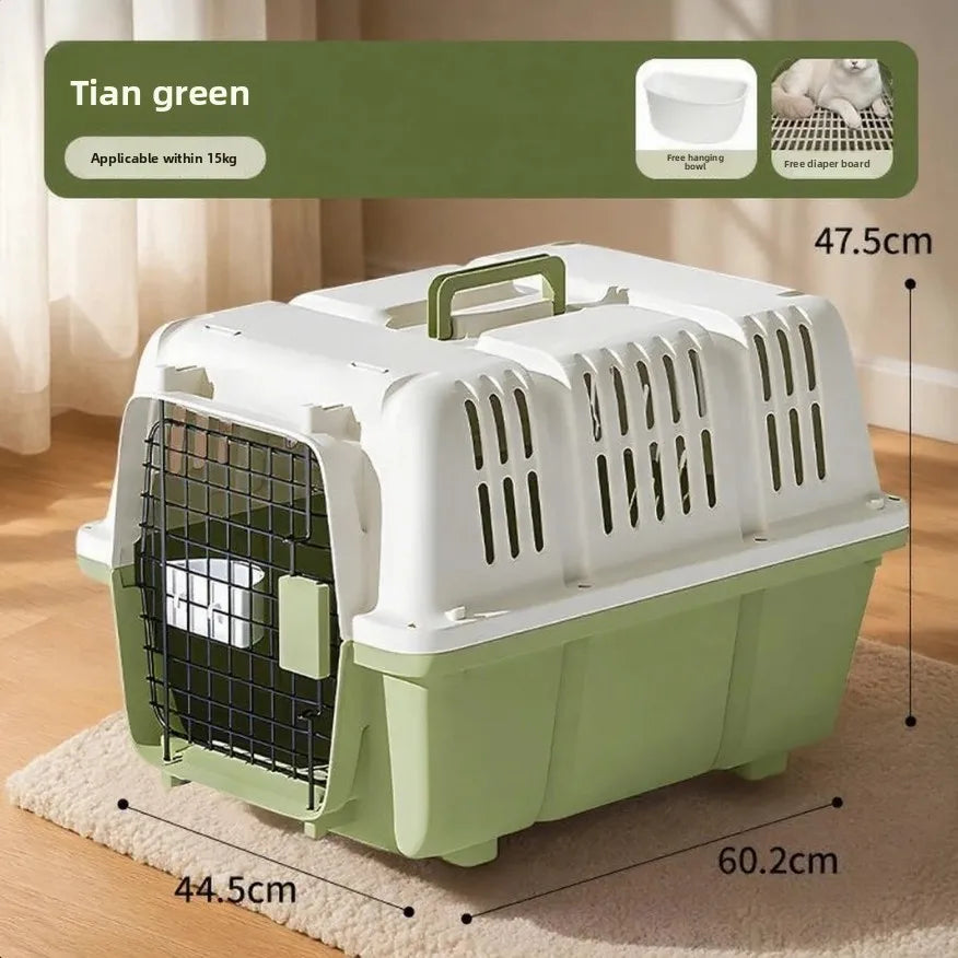 Pet Carrier Hard Plastic Travel Crate for Cats and Small Dogs Ventilated Car Kennel with Sturdy Handle for Outdoor Hiking