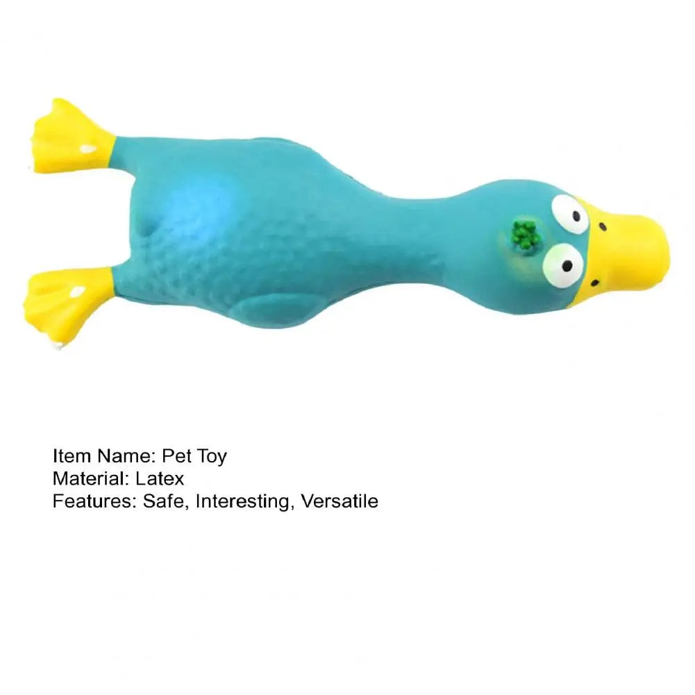 17*6.5cm Latex Chicken Dog Toy With Sound Boredom Relief Teeth Cleaning Molar Bite-Resistant Funny Squeaky Chicken Dog Chew Toy
