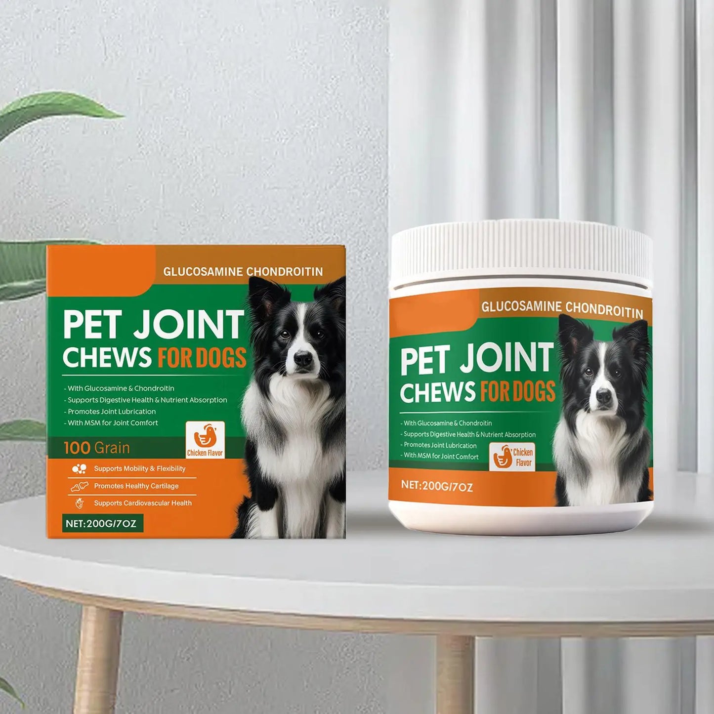Joint Supplement For Dogs Chewable Pill 100-piece Dog Hip & Joint Care For Home Travel Daily Care Digestive Absorption Pet