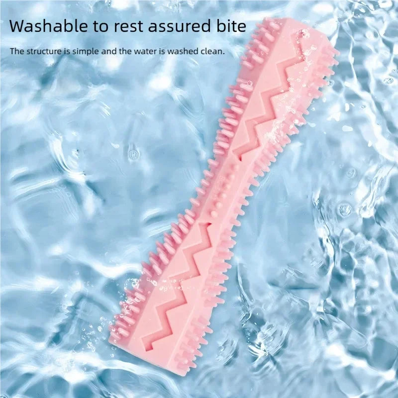 Durable Dog Chew Stick Teething Toy Bite Resistant Leakage Food Dispenser Pet Teeth Cleaning Interactive Dog Training Toy