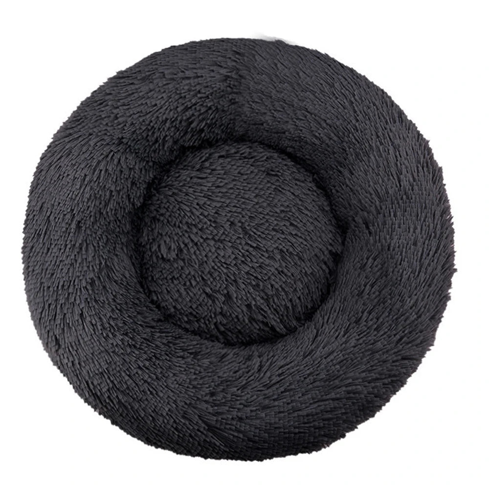 40-90cm Small Cat Bed Long Plush Dog House Round Large Dog Bed for Medium Dog House Super Soft Winter Warm Sleeping Nest