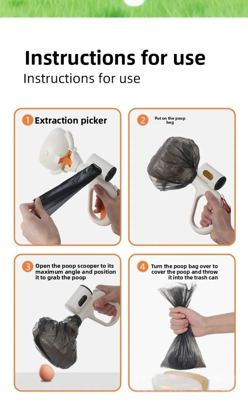 Portable Pet Poop Picker Dog Pooper Scooper Outdoor Walking Poop Shovel Waste Pick Picker Scoop Collect Puppy Cleaning Supplies