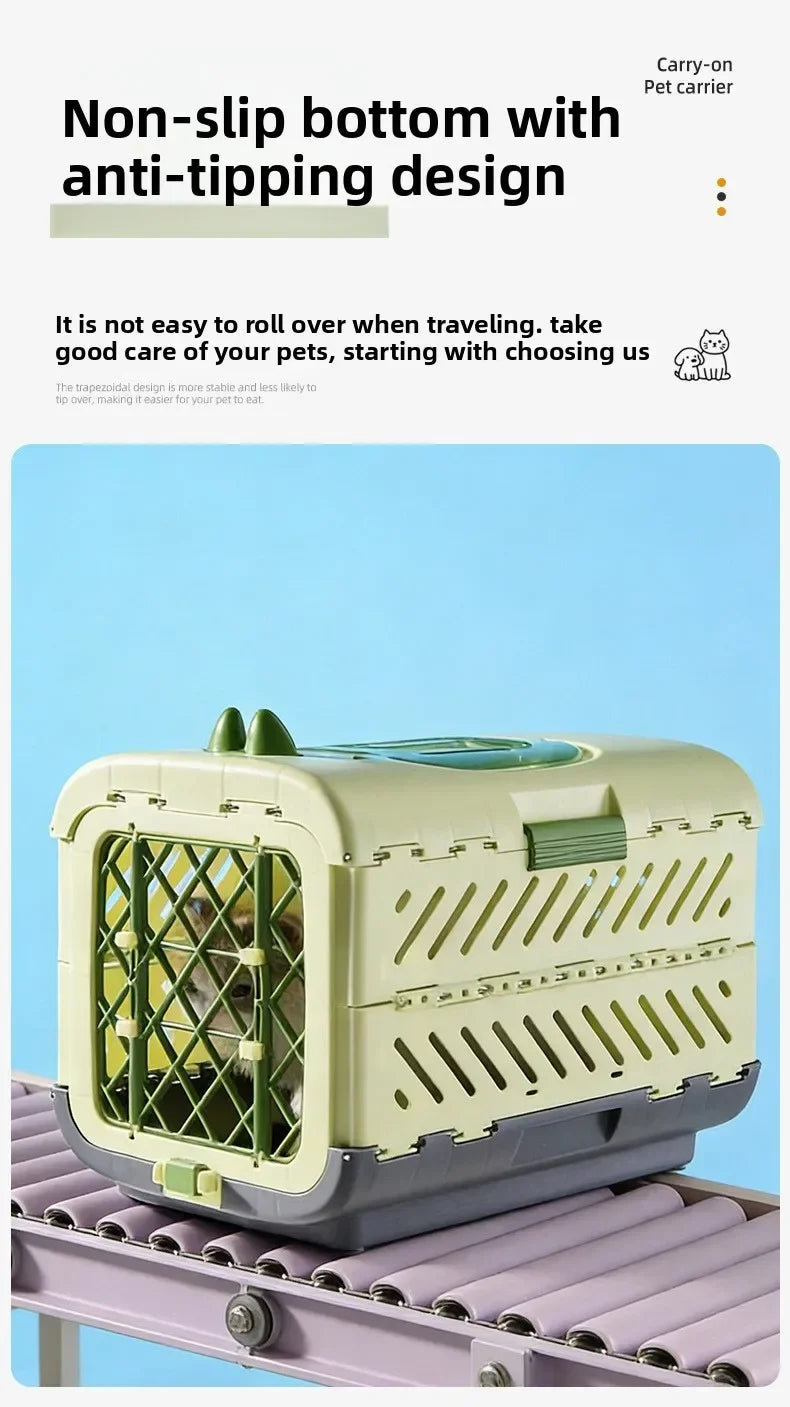 Foldable Large Pet Airline Carrier Portable Travel Kennel Cat Dog Cage Dog Accessories Foldable Cat Carrier Pet Carrier Luxury