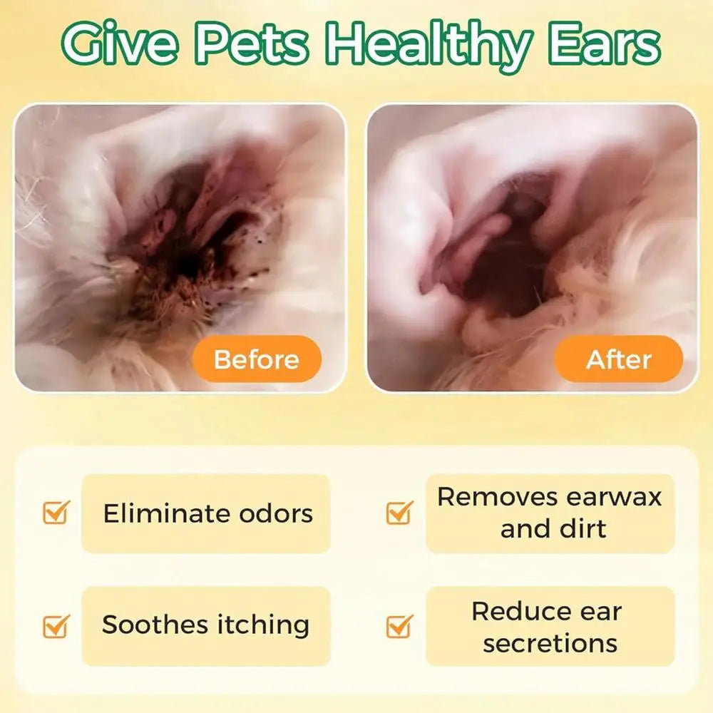 NEW Dog Finger Ear Wipes Soft Finger Cleaning Pads For Dog Ear Safe Plant-Based Cleanser Supplies For Pet Care Grooming Bathing