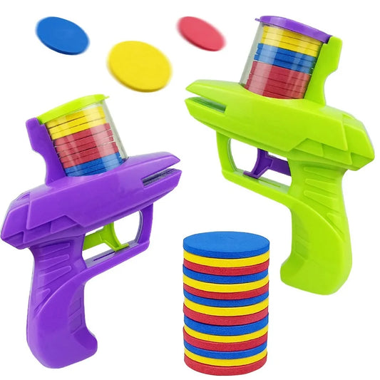 Funny Cat Toys Creative Turnip Gun with Reusable Foam Flying Disc Pet Hunting Interactive Toy Dog Cat Pet Supplies