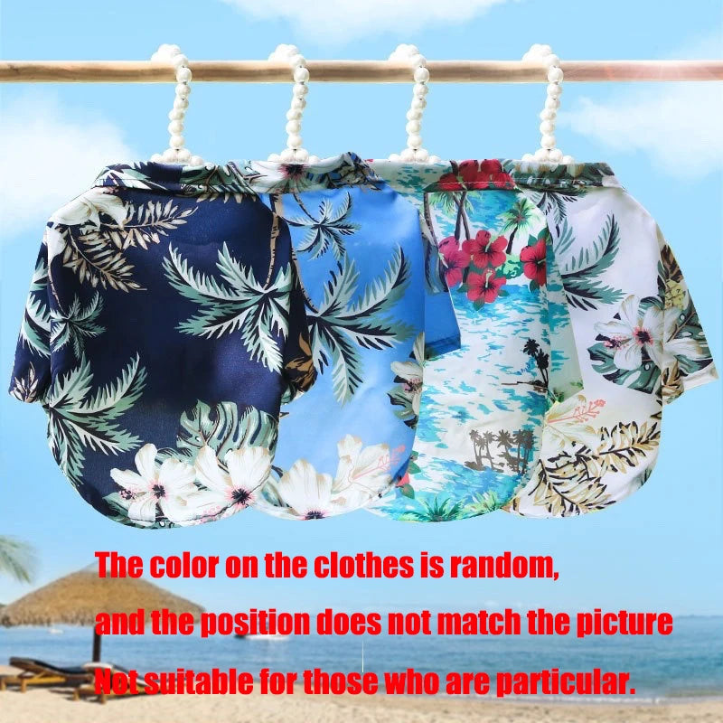 Hawaiian Style Pet Dog Clothe Summer SandBeach Dog Shirts for Small Medium Dogs Puppy Cat Clothing Ropa Perro Pug French Bulldog