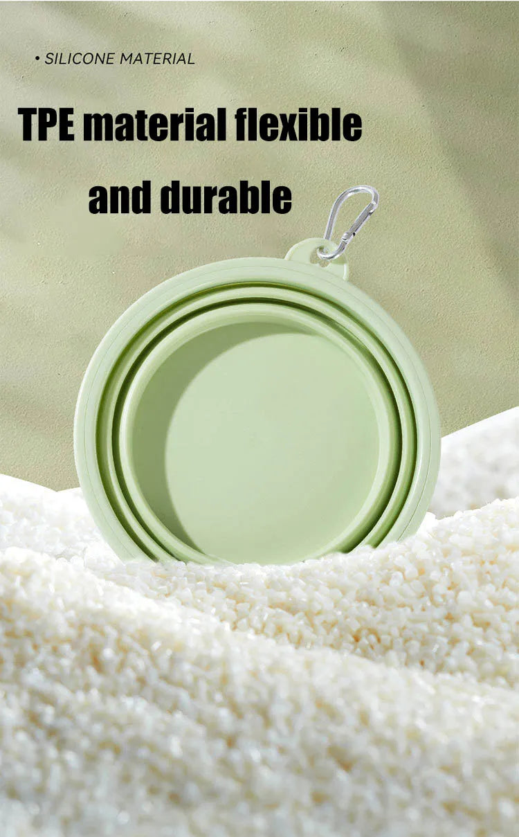 Foldable Silicone Dog Bowl Pet Outdoor Travel Portable Folding Cat Food Water Large Capacity Container Feeding Bowl Pet Supplies