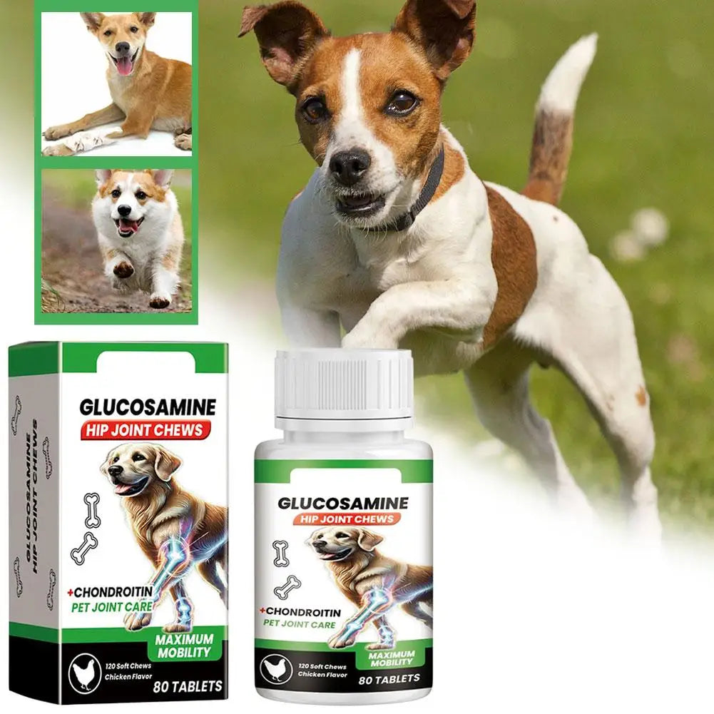 80 Tablets Nutritional Supplement Dog Joint Care Tablets for Mobility Support Nutritional Supplement for Pets
