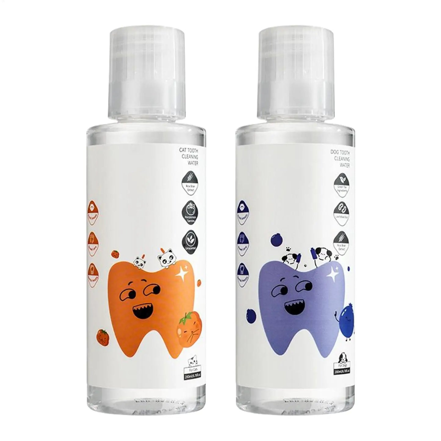 200ml Dog Dental Water Additive Teeth Care Solution Plaque Tartar Remover for Dog Cat Teeth Cleaning Care Natural Breath Remover