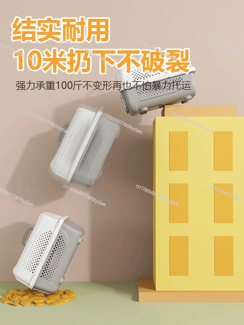 PP Airline Pet Crate Ventilated Travel Carrier Small Cat Dog Transport Box Cabin-Approved Portable Car Flight Kennel