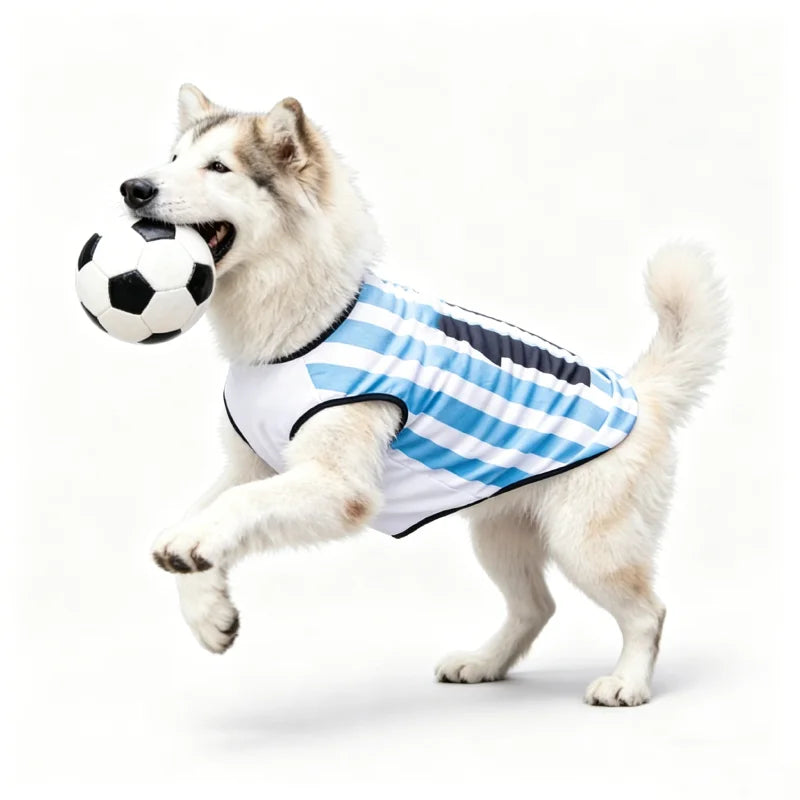 2026 Soccer Cat Dog Football Breathable Mesh Jersey Dog Jersey Thin Cool Summer Pet Clothes T Shirt Puppy Soft Quick Dry Vest