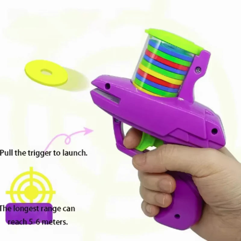 Funny Cat Toys Creative Turnip Gun with Reusable Foam Flying Disc Pet Hunting Interactive Toy Dog Cat Pet Supplies