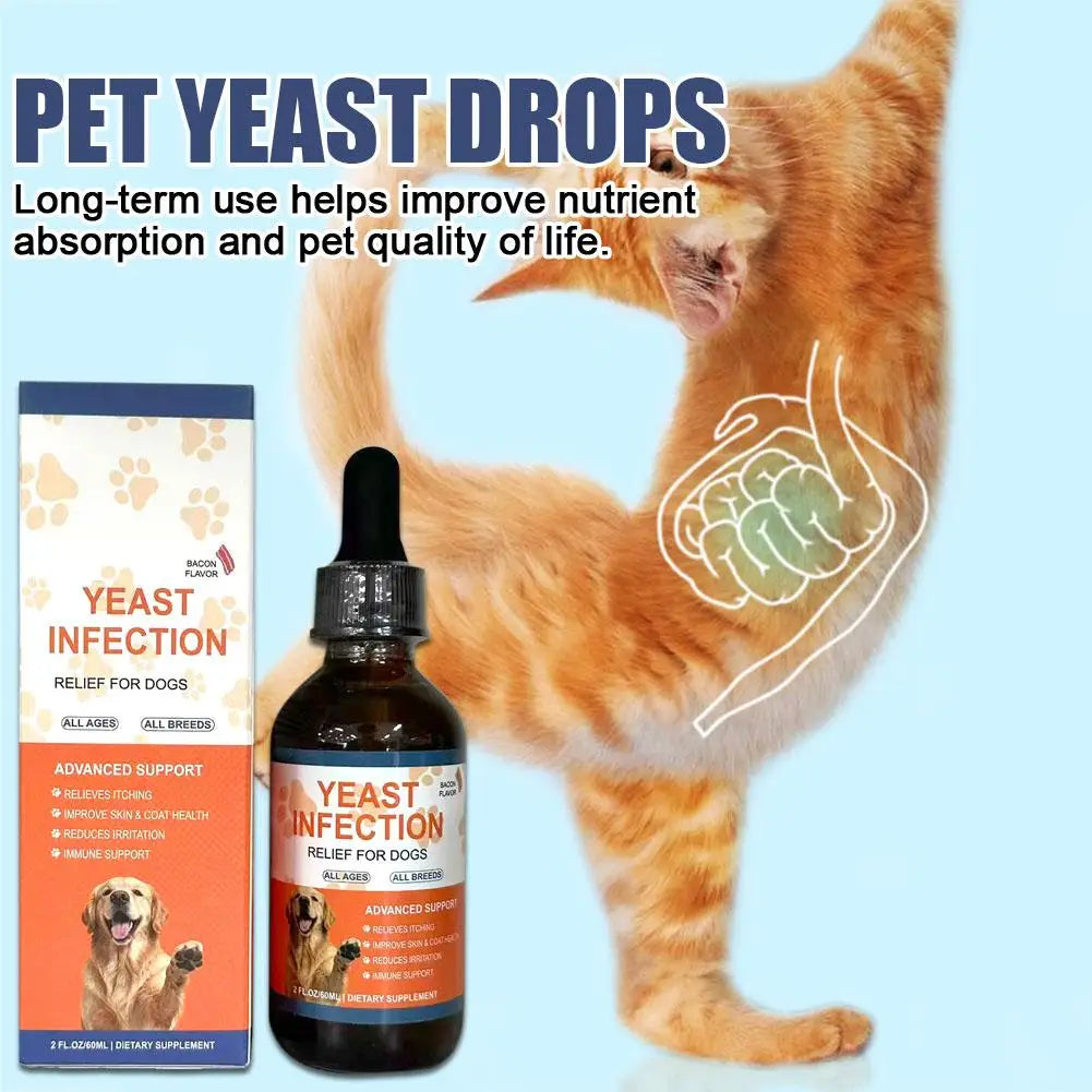 1/2/3PCS 60ML Dog Pet Drops Gentle Care Supplement To Maintain Healthy Coat and Skin for Dogs PET CARE
