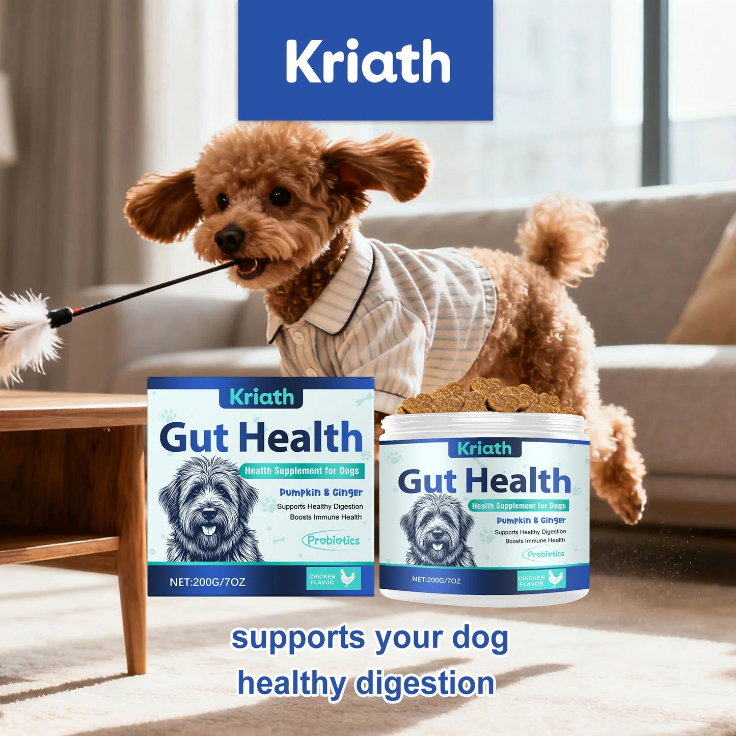 200g Dog Body Care Soft Granules-Protect Pet Health Aid Digestion Enhance Nutrient Absorption Balance Gut Flora Pet Comfort Care