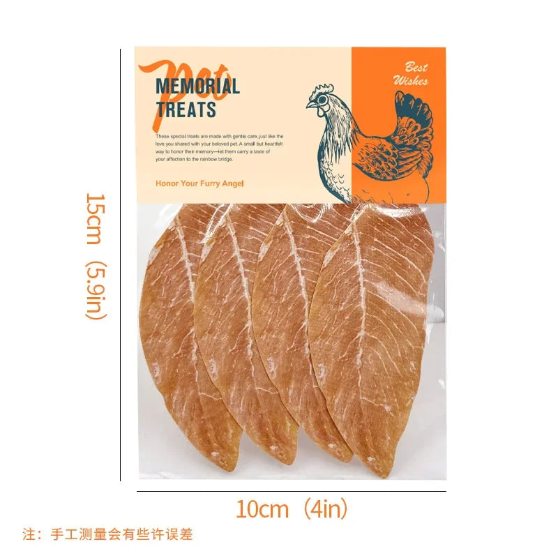 4Pcs Sliced Meat Texture Paper Food Pet Memorial Fake Dogfood for Cats  and Dogs Pet Loss Memorials Chicken Breast Pets Caskets