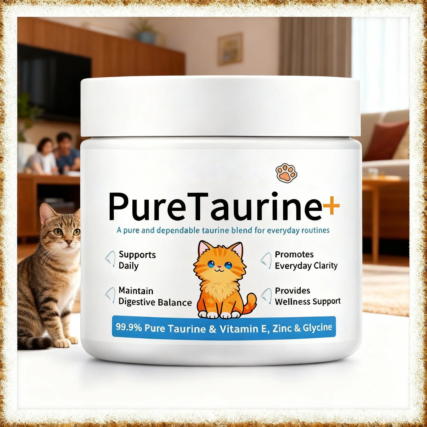 1/2pcs Cat body Health care powder 99.9% pure taurine VE Zinc Supports Digestion&Enhancing Immunityfor Pets with Sensitive Intes