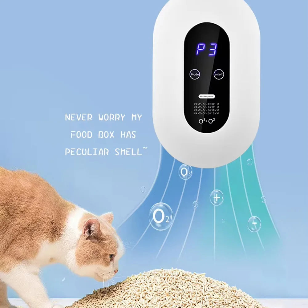Purificador de Olor para Gatos Smart Cat Purificador de Aire para Mascotas Desodorizante de Arenero de Bajo Ruido para Inodoro Purificador Desodorante de Arena para Perros y Gatos 4 Modos de Trabajo