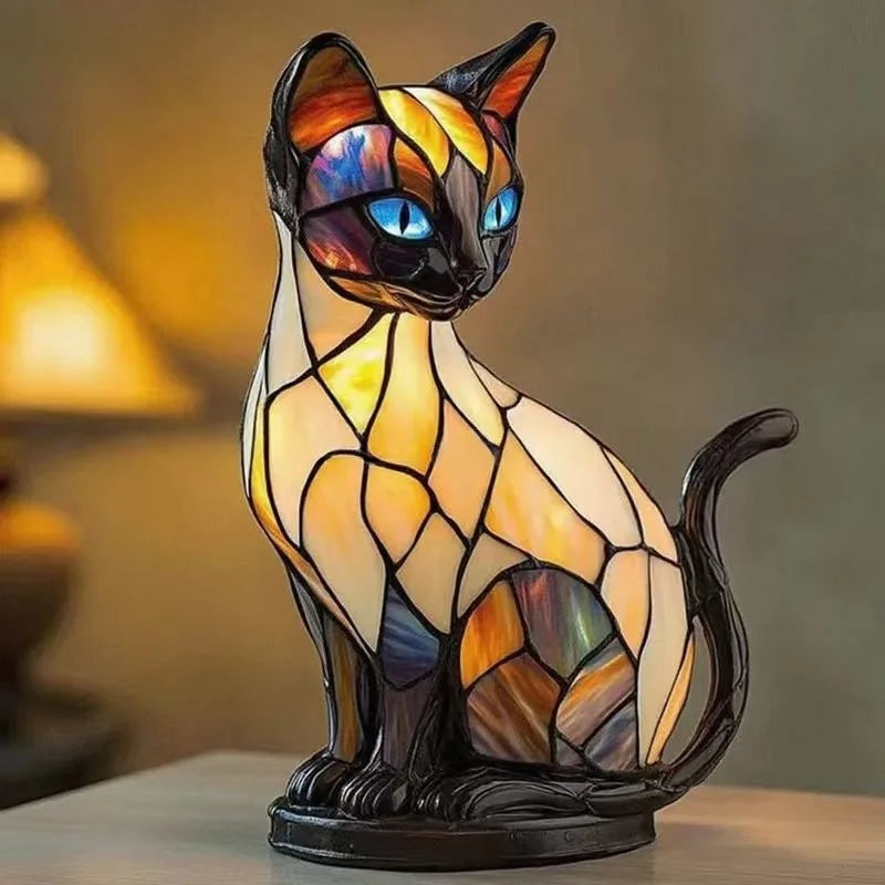 New Dog Series Resin Figurines LED Night Light Artistic Animal Statues Creative Home Decoration Exquisite Tabletop Ornaments Happy Tails Pet Shop