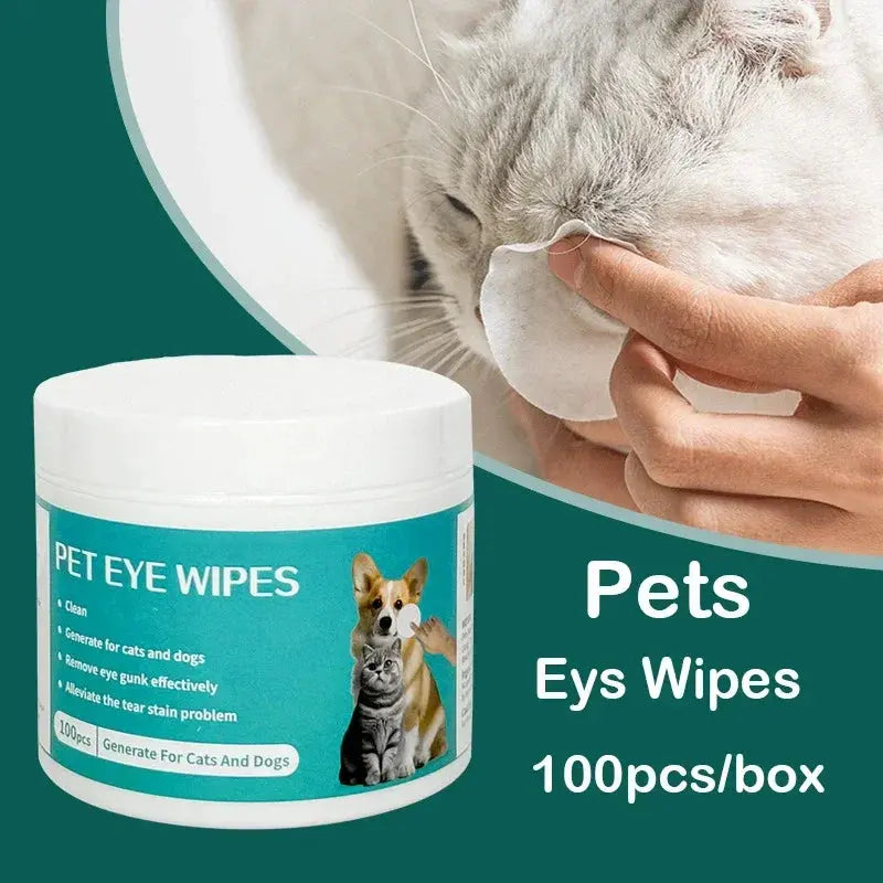 Wet Tissue Eye Tear Stain Remover Care Pet Cleaning Supplies Tartar Removal Clean Dogs Cats Eliminator Healthly Hygiene Products Happy Tails Pet Shop Store