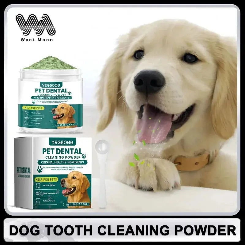 Pet Teeth Cleaning Powder for Dog Reduces Tartar and Calculus Protect Dog Oral Gum Health Freshen Breath Dog Cleaning Products Happy Tails Pet Shop Store