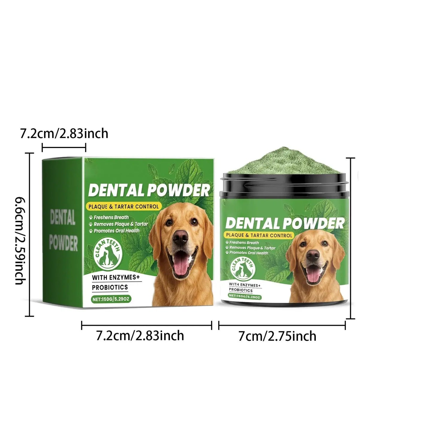 Pet Teeth Cleaning Powder Reduces Tartar and Calculus Protect Dog Oral Gum Health Freshen Breath Teeth Cleaning Product Happy Tails Pet Shop Store