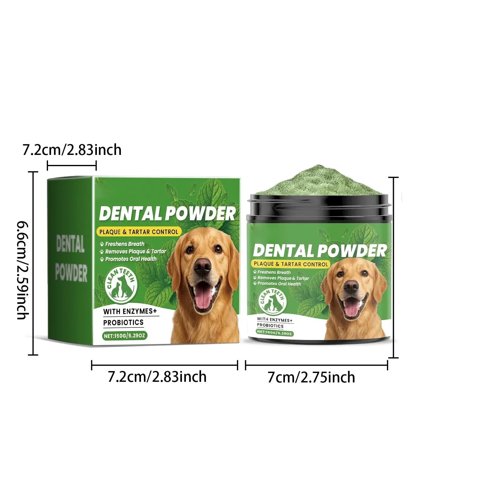 Pet Teeth Cleaning Powder Reduces Tartar and Calculus Protect Dog Oral Gum Health Freshen Breath Teeth Cleaning Product Happy Tails Pet Shop Store