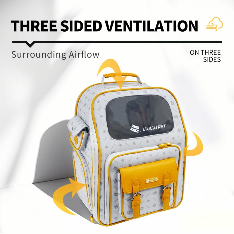 Transportín expandible prémium con ruedas, diseño rodante de dos lados para perros y gatos, función telescópica para un viaje cómodo