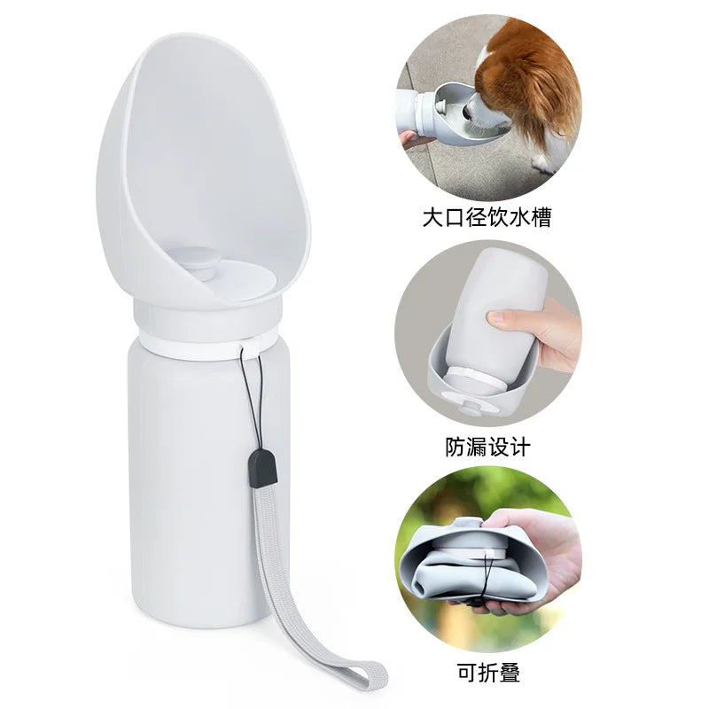 Nouvelle gourde en silicone pour chien, portable et pliable, idéale pour les promenades et les balades. Fontaine à eau pour animaux de compagnie. 