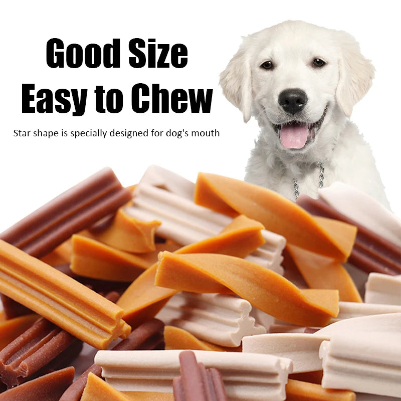 Bâtonnets de dentition pour chiens 120 g, saveurs assorties, pour le nettoyage des dents et une haleine fraîche. Idéal pour chiens adultes et chiots, pour l'éducation et comme récompense. Friandise pour animaux de compagnie. 