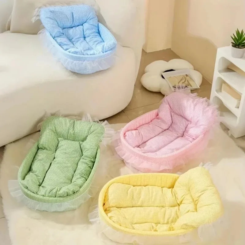 Macaron Dog Bed Pet Kennel Kennel Four Seasons Universal Winter Dopamine Cat Nest Deep Sleeping Nest Pet Supplies Spot