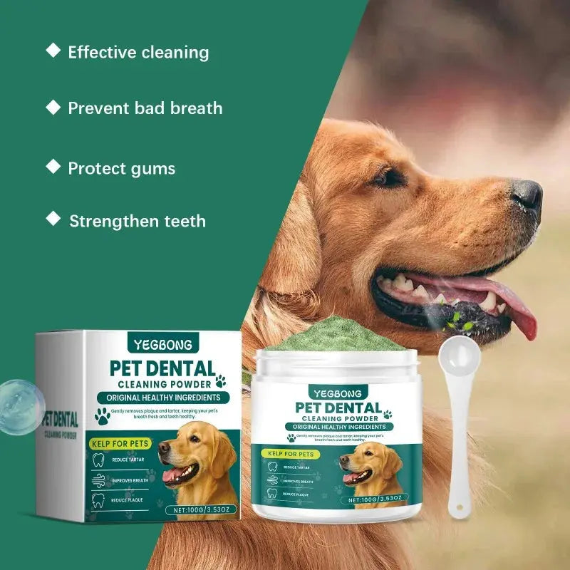 Pet Teeth Cleaning Powder for Dog Reduces Tartar and Calculus Protect Dog Oral Gum Health Freshen Breath Dog Cleaning Products Happy Tails Pet Shop Store