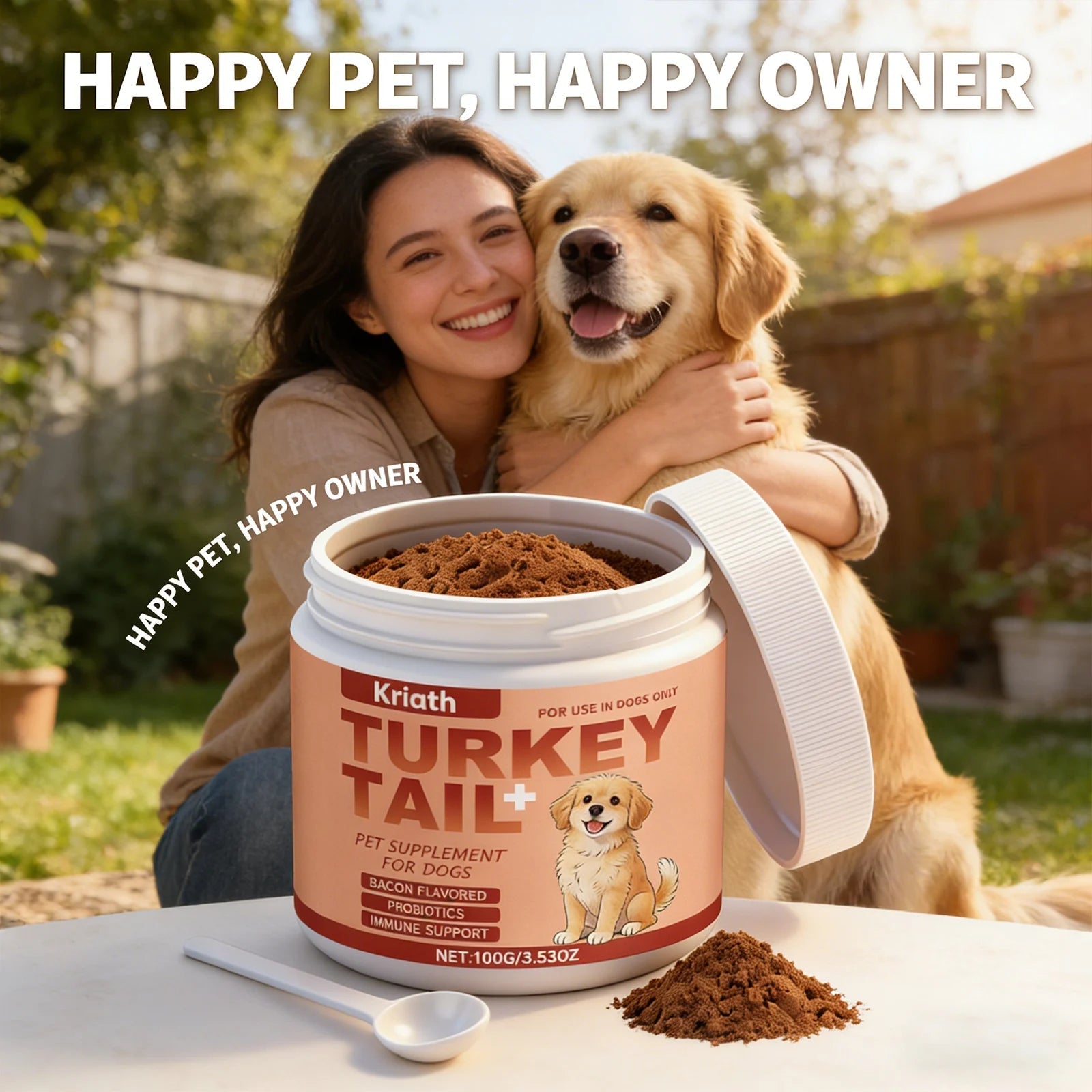 Pet Nutritional Supplements Bacon Flavor Promote Intestinal Function Improve Hair Gloss Maintain Joint Health Nutrition Products Happy Tails Pet Shop Store
