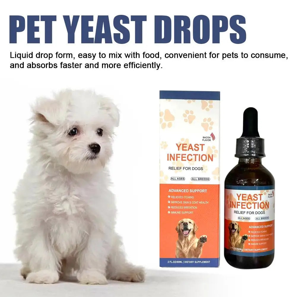 1/2/3 unidades 60ML Gotas para perros y mascotas Suplemento de cuidado suave para mantener un pelaje y una piel saludables en perros CUIDADO DE MASCOTAS Gotas para perros y mascotas Cuidado suave