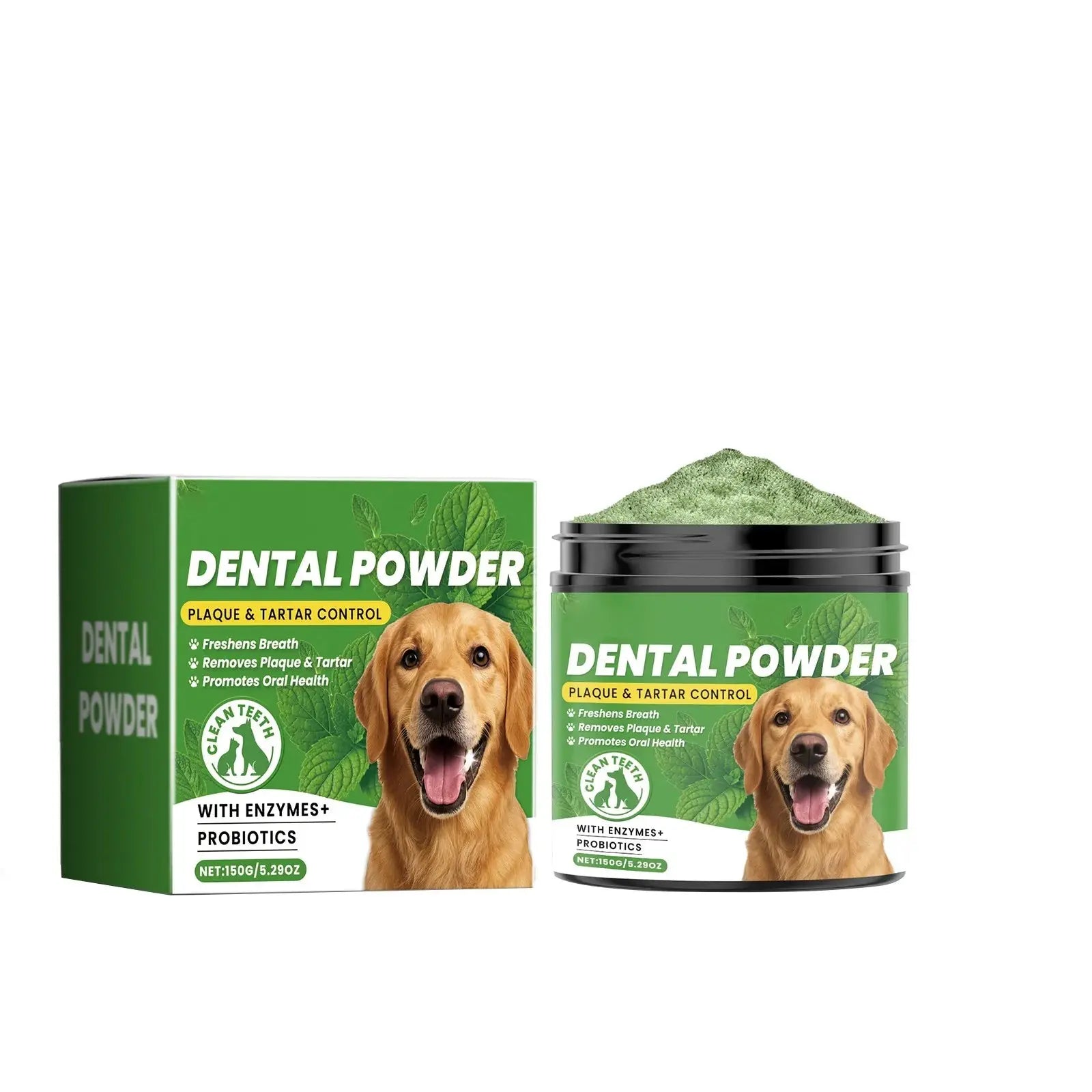 Pet Teeth Cleaning Powder Reduces Tartar and Calculus Protect Dog Oral Gum Health Freshen Breath Teeth Cleaning Product Happy Tails Pet Shop Store
