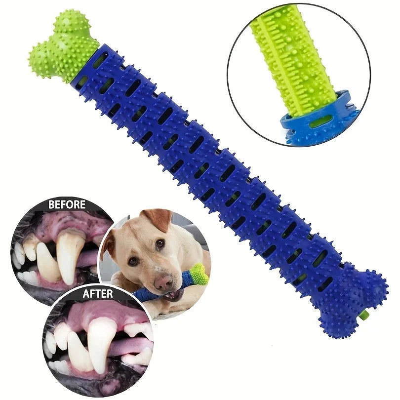 Dog Tooth Cleaning Chew Toy, Rubber Dental Massager & Grinding Stick for Teeth, Healthy Gums, Pet Oral Care Happy Tails Pet Shop Store