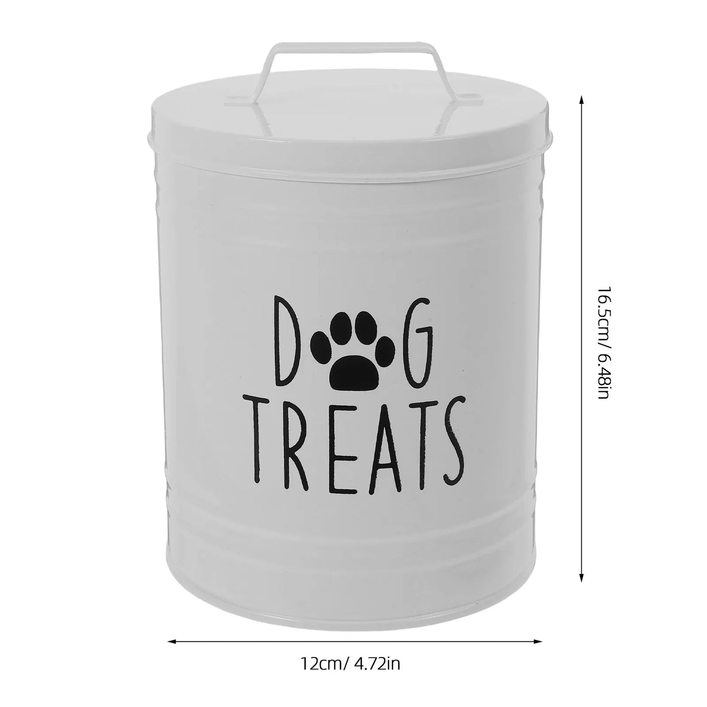 Boîte de rangement hermétique pour croquettes de chien, récipient métallique pour chiots, pot à friandises pour chien, organisateur de collations pour la cuisine et le comptoir