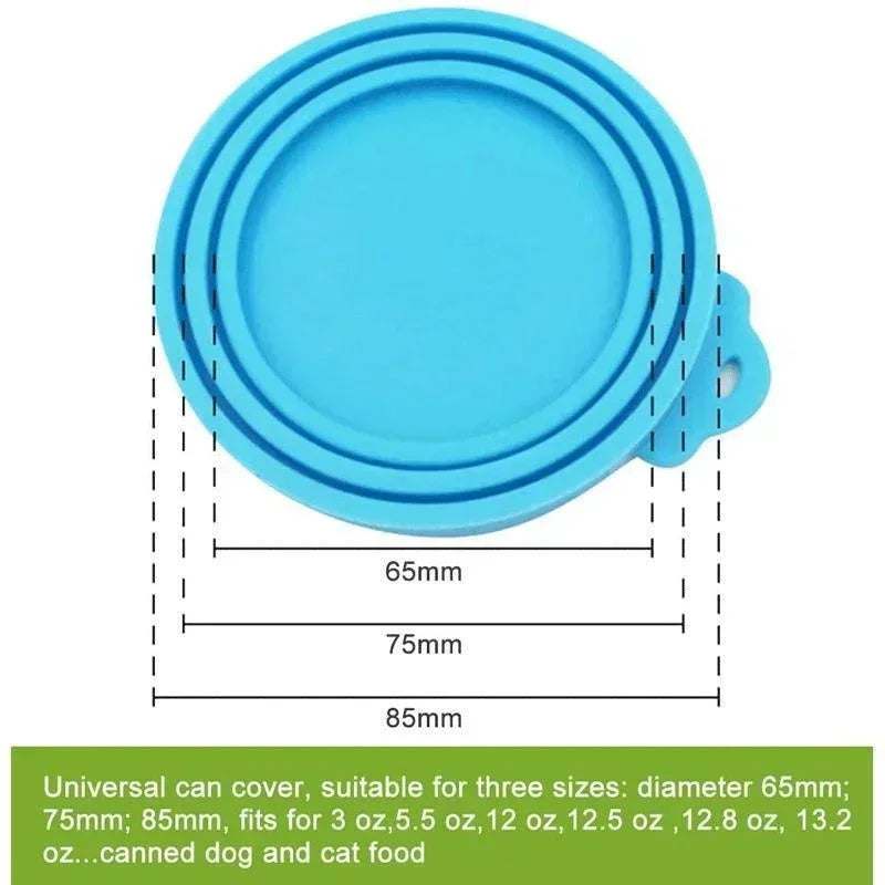 5 couvercles en silicone pour conserves fraîcheur, compatibles avec les boîtes pour chats et chiens. Couvercles en silicone 3 en 1 pour conserver la fraîcheur des aliments. Couvercles hermétiques en silicone pour boîtes pour chiens. 