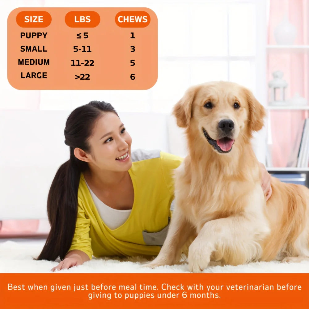 360 Chews - 3 Pack (3 x 180g/6.35oz) 540g/19.1oz - TenderTouch Multivitamin Dog Supplement, Digestive Enzymes, Grain Free Dog Happy Tails Pet Shop Store
