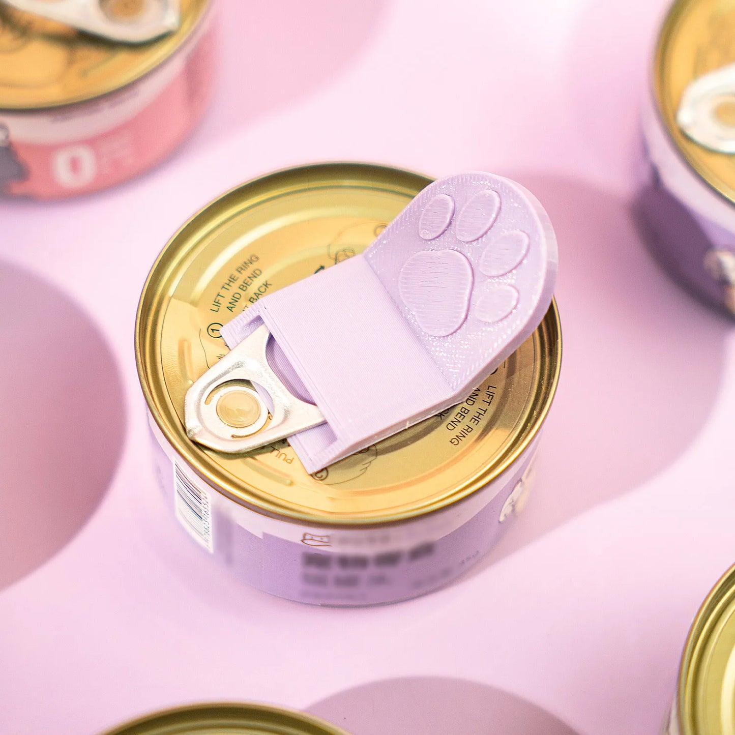 Ouvre-boîte 3D créatif en forme de patte de chat, multifonctionnel et portable, sûr et facile à prendre en main. 