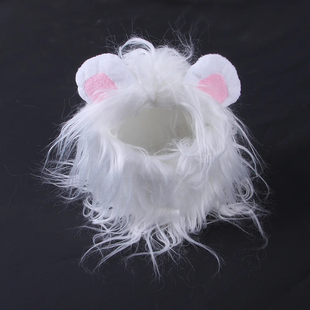 Cat Dog Cosplay Dress Up Pet Hat Lion Mane For Cat Puppy Lion Wig Costume Party Decoration Halloween Christmas DIY Pet Supplies Happy Tails Pet Shop