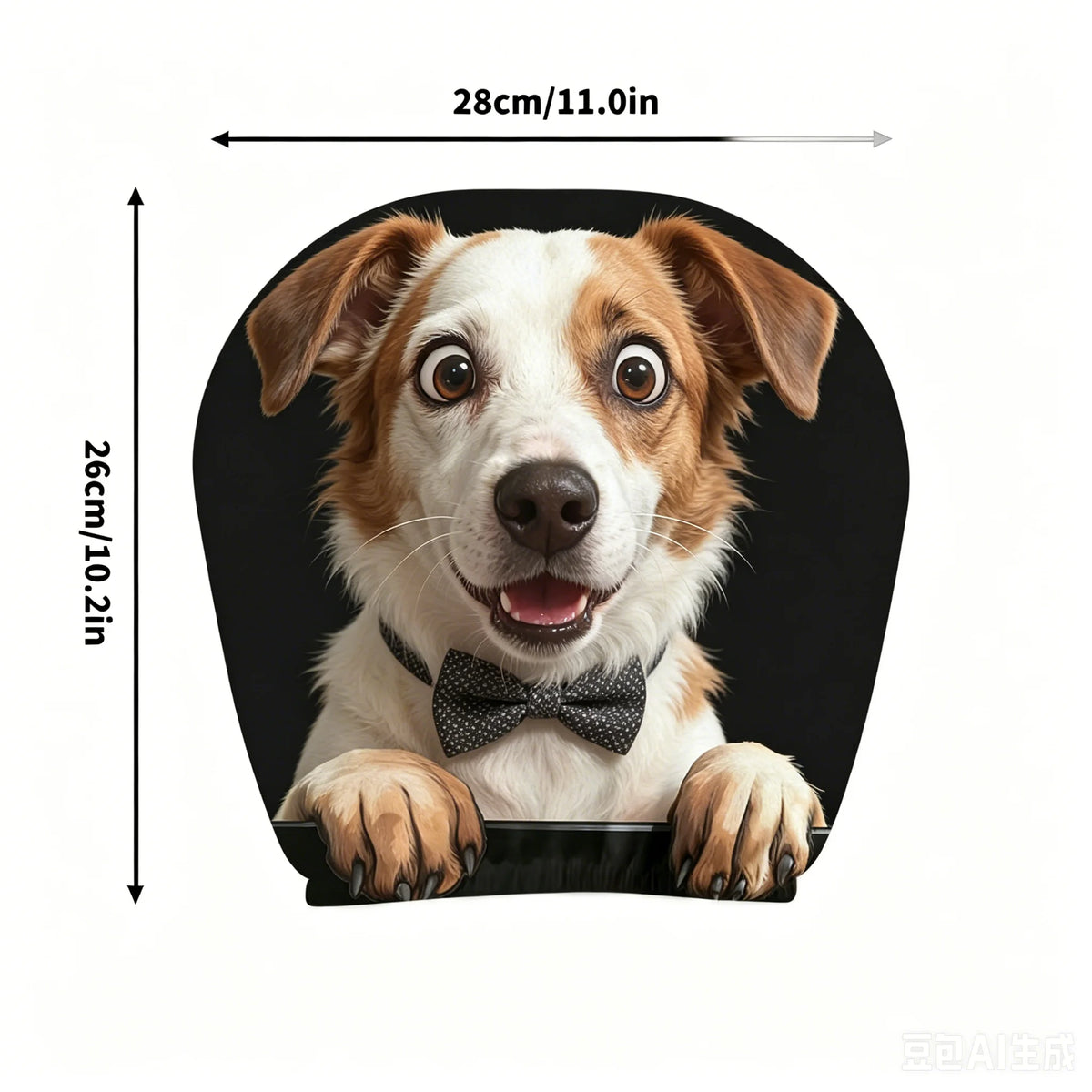 2pcs Funny Cute Dog Pattern Car Headrest Covers, Car Interior Decoration, Easy to Install and Washable, Suitable for Long-Dist