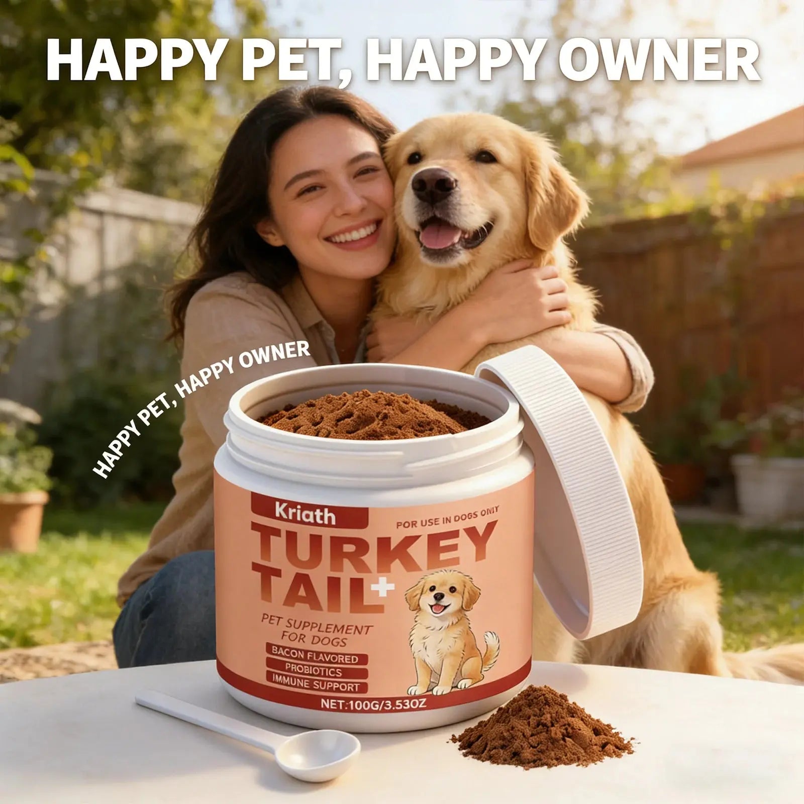Pet Nutritional Supplements Bacon Flavor Promote Intestinal Function Improve Hair Gloss Maintain Joint Health Nutrition Products Happy Tails Pet Shop Store