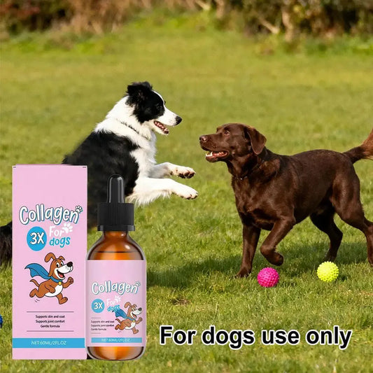 60ml Winter Dog Hair Care Product Liquid Collagen For Repair Intestines And Improve Health Of The Digestive System For Pet Happy Tails Pet Shop Store