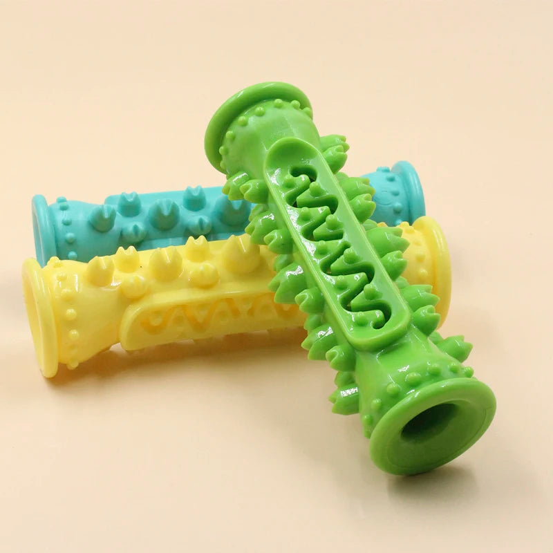 Cepillo de Dientes para Perros, Juguete Masticable, Palo de Goma Suave, Juguetes Interactivos Molares para Perros Pequeños, Juguete Duradero para Masticar y Dispensar Comida