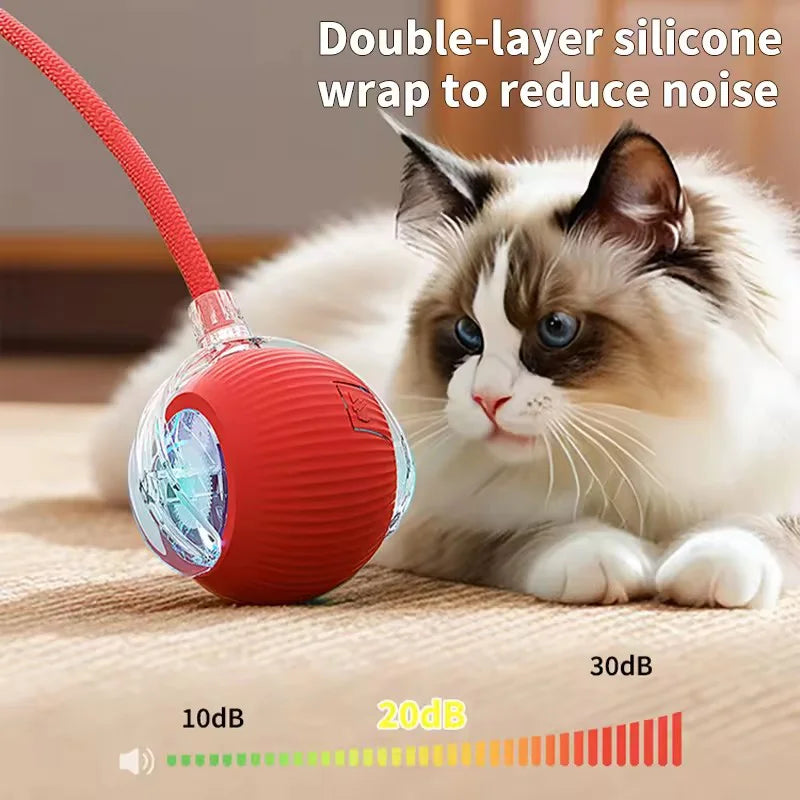 Hot Electric Dog Ball Toys Automatic Rolling Ball Rechargeable Smart Pet Interactive Plush Toy Dog Cat Training Imitate Mouse Happy Tails Pet Shop Store