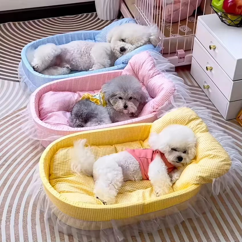 Macaron Dog Bed Pet Kennel Kennel Four Seasons Universal Winter Dopamine Cat Nest Deep Sleeping Nest Pet Supplies Spot